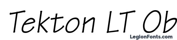 Tekton LT Oblique font, free Tekton LT Oblique font, preview Tekton LT Oblique font