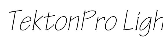 TektonPro LightObl font, free TektonPro LightObl font, preview TektonPro LightObl font
