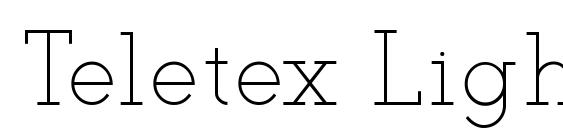 Teletex Light font, free Teletex Light font, preview Teletex Light font
