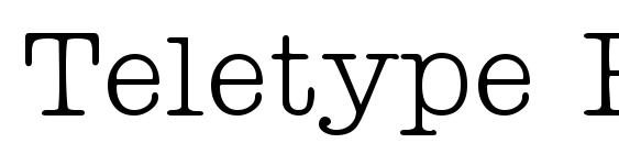Teletype Regular Font