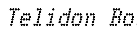 Telidon Bold Italic Font