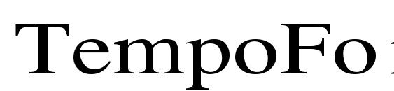 TempoFont Wd font, free TempoFont Wd font, preview TempoFont Wd font