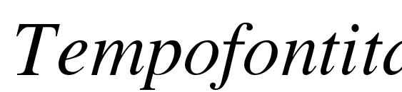 Tempofontitalic Font