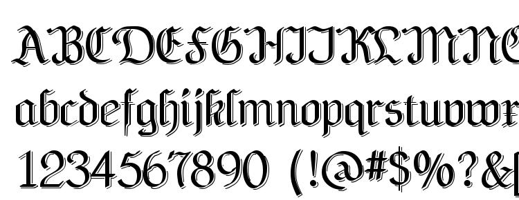 glyphs Teutonia font, сharacters Teutonia font, symbols Teutonia font, character map Teutonia font, preview Teutonia font, abc Teutonia font, Teutonia font