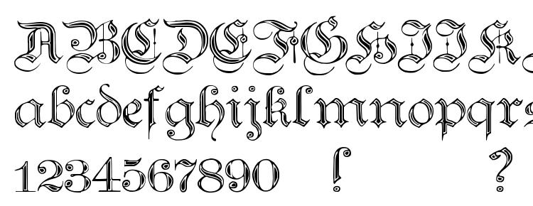 glyphs Teutonic No2 DemiBold font, сharacters Teutonic No2 DemiBold font, symbols Teutonic No2 DemiBold font, character map Teutonic No2 DemiBold font, preview Teutonic No2 DemiBold font, abc Teutonic No2 DemiBold font, Teutonic No2 DemiBold font