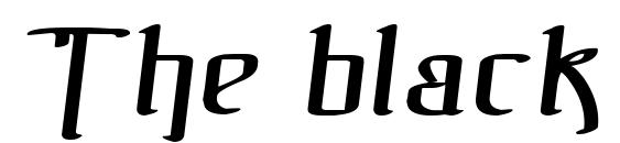 The black bloc italic font, free The black bloc italic font, preview The black bloc italic font