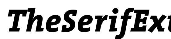 TheSerifExtraBold Italic Font