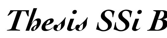 Thesis SSi Bold Italic Font