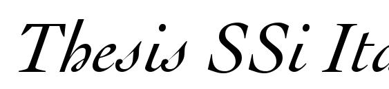Thesis SSi Italic Font