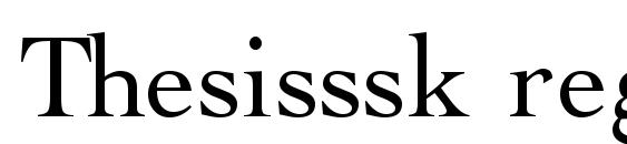 Thesisssk regular Font