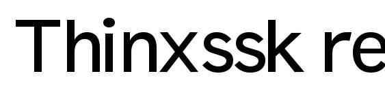 Thinxssk regular Font