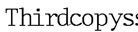 Thirdcopyssk regular Font