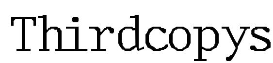 Thirdcopyssk font, free Thirdcopyssk font, preview Thirdcopyssk font