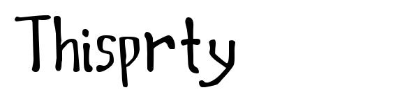 Thisprty font, free Thisprty font, preview Thisprty font