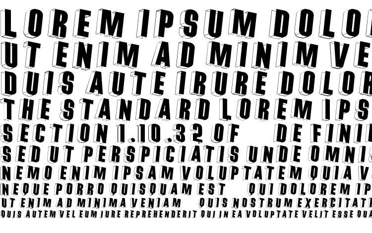 specimens Threedimrightwards font, sample Threedimrightwards font, an example of writing Threedimrightwards font, review Threedimrightwards font, preview Threedimrightwards font, Threedimrightwards font