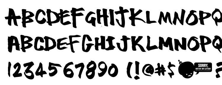 glyphs Thug font, сharacters Thug font, symbols Thug font, character map Thug font, preview Thug font, abc Thug font, Thug font