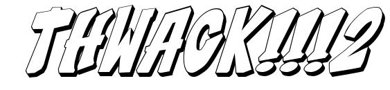 шрифт Thwack!!!2, бесплатный шрифт Thwack!!!2, предварительный просмотр шрифта Thwack!!!2