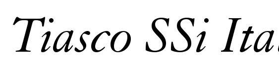 Tiasco SSi Italic Font