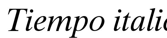 Tiempo italic font, free Tiempo italic font, preview Tiempo italic font