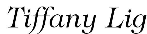 Шрифт Tiffany Light Italic BT
