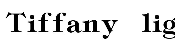 шрифт Tiffany light, бесплатный шрифт Tiffany light, предварительный просмотр шрифта Tiffany light