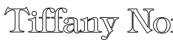 Tiffany Normal Hollow font, free Tiffany Normal Hollow font, preview Tiffany Normal Hollow font