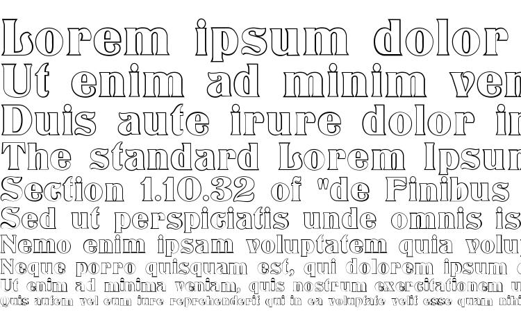 specimens Titania Outline font, sample Titania Outline font, an example of writing Titania Outline font, review Titania Outline font, preview Titania Outline font, Titania Outline font