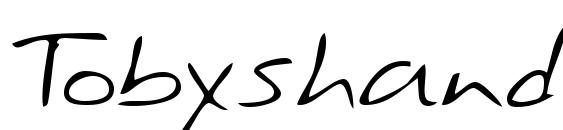 шрифт Tobyshand regular, бесплатный шрифт Tobyshand regular, предварительный просмотр шрифта Tobyshand regular
