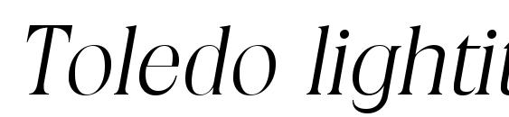 шрифт Toledo lightita, бесплатный шрифт Toledo lightita, предварительный просмотр шрифта Toledo lightita