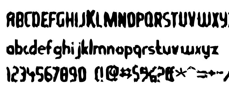 глифы шрифта TommyGun, символы шрифта TommyGun, символьная карта шрифта TommyGun, предварительный просмотр шрифта TommyGun, алфавит шрифта TommyGun, шрифт TommyGun