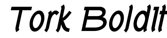 шрифт Tork BoldItalic, бесплатный шрифт Tork BoldItalic, предварительный просмотр шрифта Tork BoldItalic