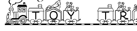 Toy train font, free Toy train font, preview Toy train font