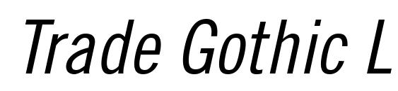 Trade Gothic LT Condensed No. 18 Oblique Font