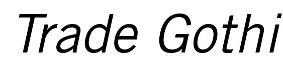 Trade Gothic LT Oblique Font