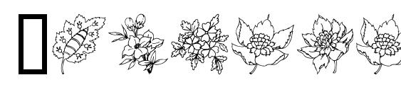 Traditional floral design Font