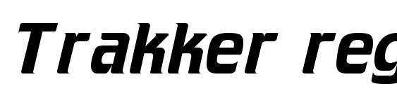 шрифт Trakker regular, бесплатный шрифт Trakker regular, предварительный просмотр шрифта Trakker regular