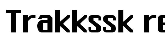 Trakkssk regular font, free Trakkssk regular font, preview Trakkssk regular font