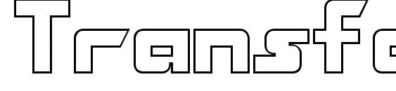 Transformers hollow normal Font