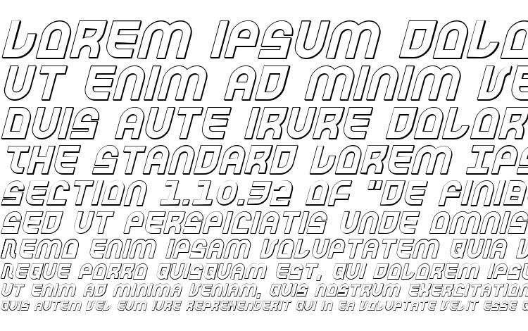 specimens Trek Trooper 3D Italic font, sample Trek Trooper 3D Italic font, an example of writing Trek Trooper 3D Italic font, review Trek Trooper 3D Italic font, preview Trek Trooper 3D Italic font, Trek Trooper 3D Italic font