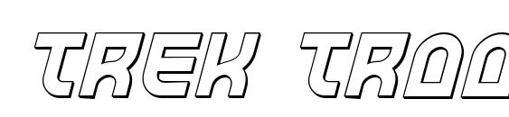 шрифт Trek Trooper 3D Italic, бесплатный шрифт Trek Trooper 3D Italic, предварительный просмотр шрифта Trek Trooper 3D Italic