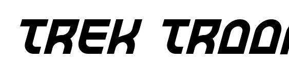 шрифт Trek Trooper Italic, бесплатный шрифт Trek Trooper Italic, предварительный просмотр шрифта Trek Trooper Italic