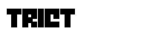 шрифт Trict, бесплатный шрифт Trict, предварительный просмотр шрифта Trict