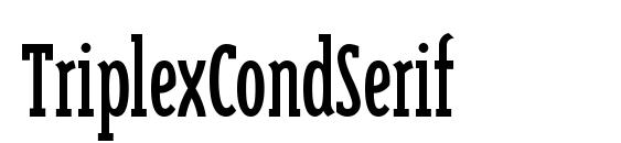 шрифт TriplexCondSerif, бесплатный шрифт TriplexCondSerif, предварительный просмотр шрифта TriplexCondSerif
