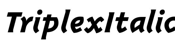 TriplexItalicExtrabold Font