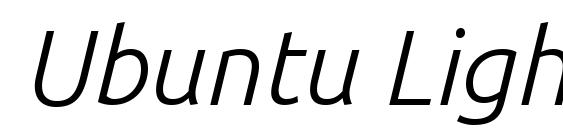 Ubuntu Light Italic Font