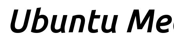 Ubuntu Medium Italic Font