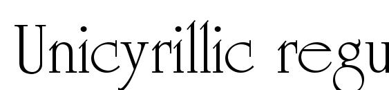 Unicyrillic regular Font