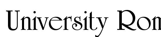 University Roman Bold BT Font