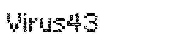 шрифт Virus43, бесплатный шрифт Virus43, предварительный просмотр шрифта Virus43