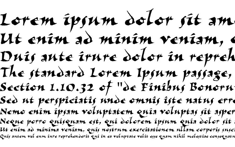 specimens Visigoth font, sample Visigoth font, an example of writing Visigoth font, review Visigoth font, preview Visigoth font, Visigoth font